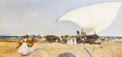 The Arrival of the Catch by Joaquín Sorolla